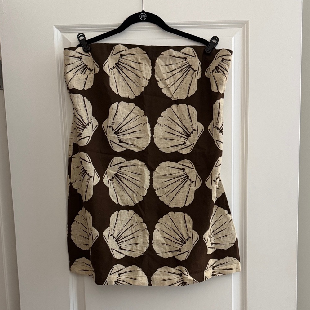Abercrombie & Fitch Brown Mini Dress with Cream Shell Print
